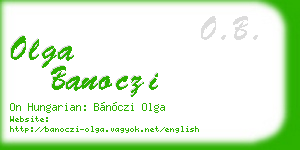 olga banoczi business card