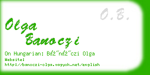 olga banoczi business card